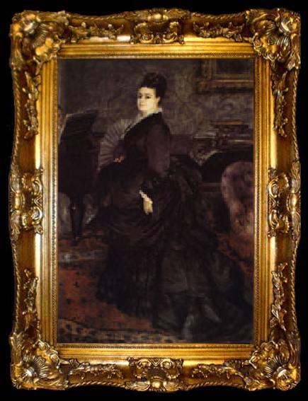 framed  Auguste renoir Portrait of a Wman(Georges Hartmann), ta009-2